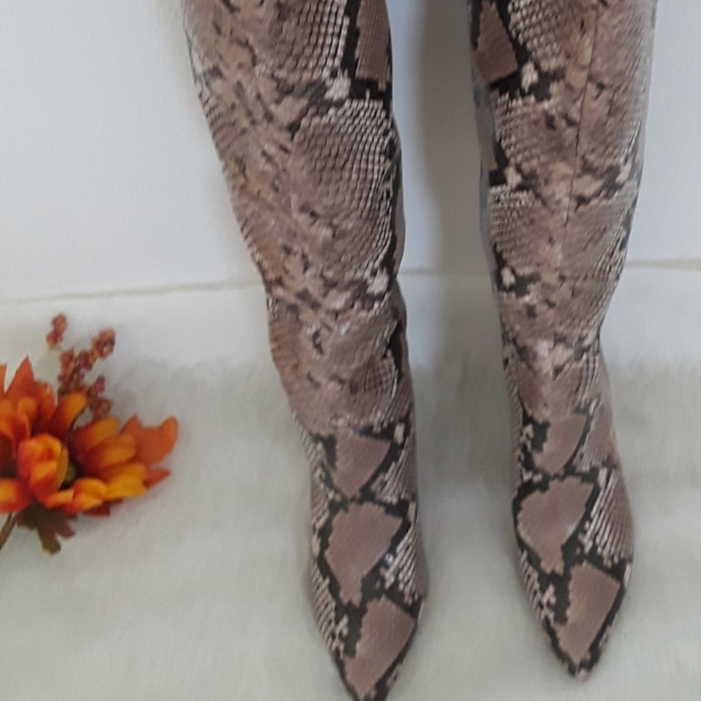 Snake effect Steve Madden Kimari boots - Picture 3 of 9